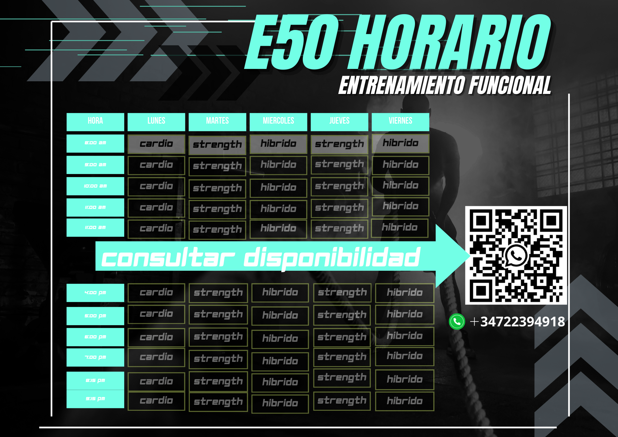 e50 horario